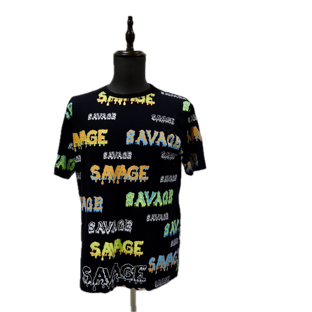 Connctd Men's Large "Savage" T-Shirt Black Short Sleeve